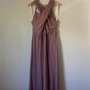 Dusty pink davids bridal bridesmaids dress
